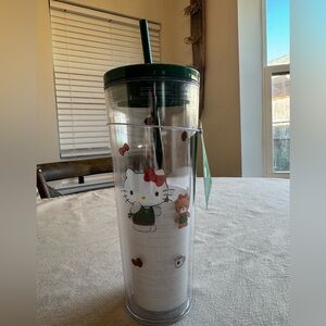 NWT! Hello Kitty Starbucks Clear Cold Cup, 24 oz